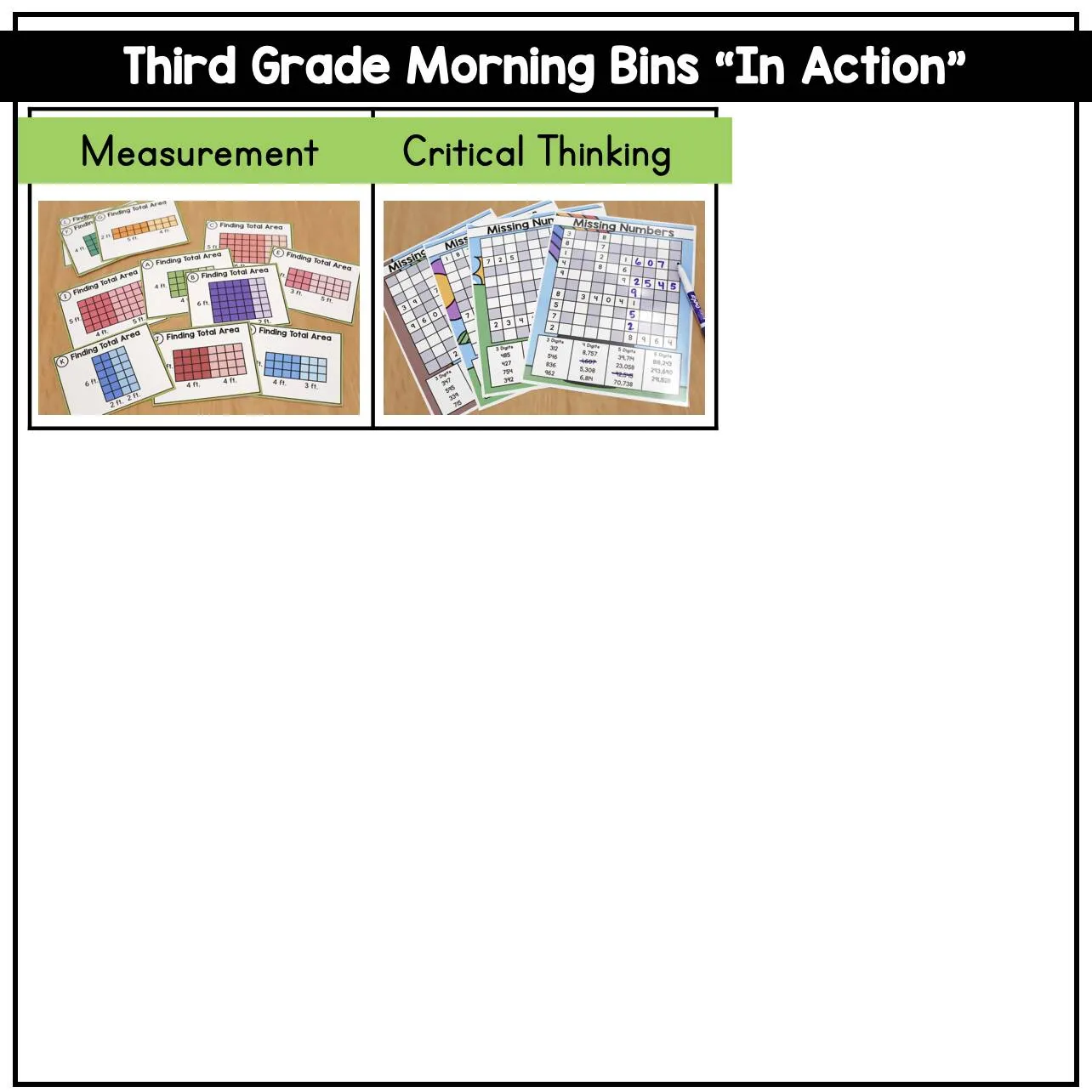 3rd Grade March Morning Bins