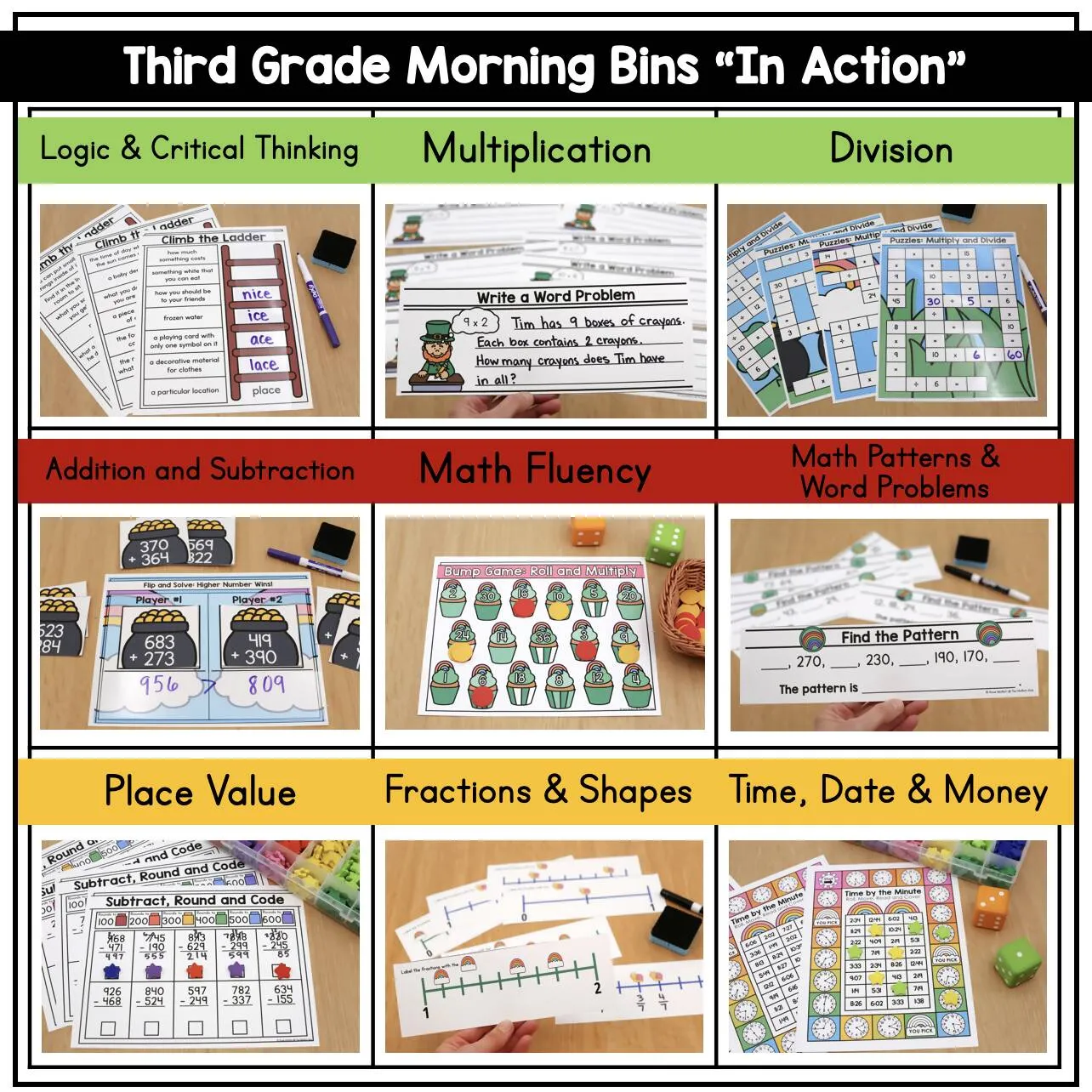 3rd Grade March Morning Bins