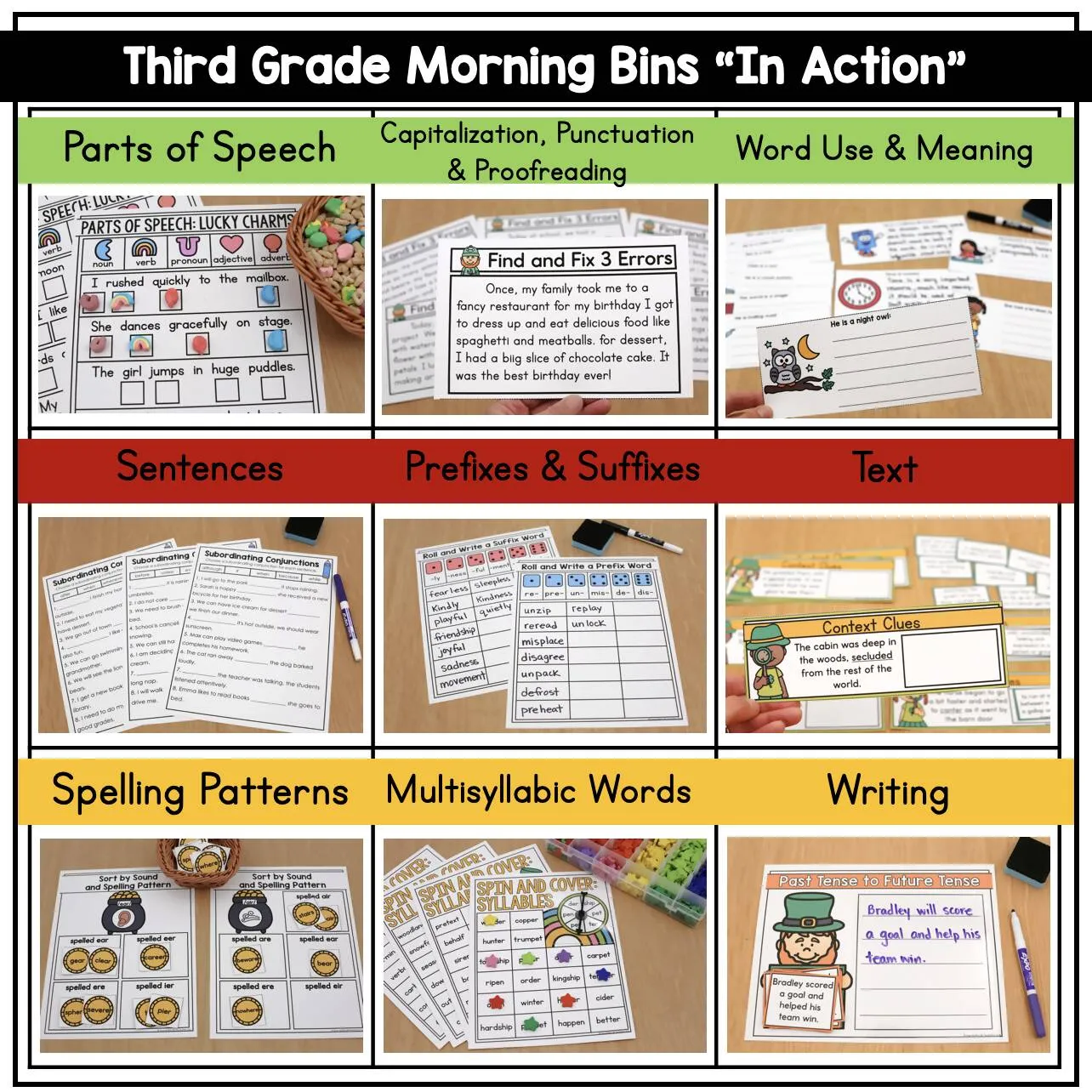 3rd Grade March Morning Bins