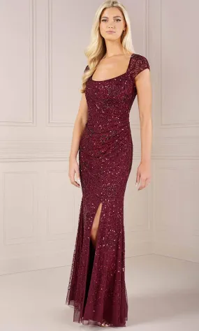 Adrianna Papell Platinum 40433 - Sequined Evening Dress