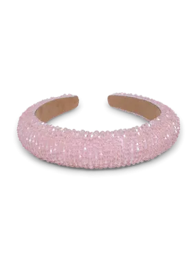 Ainsley Pink Beaded Headband