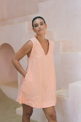 Bailey Dress - Orange Stripe