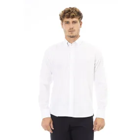 Baldinini Trend White Cotton Men Shirt