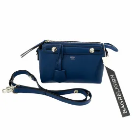 By The Way Mini in Blue Leather Boston Shoulder Bag