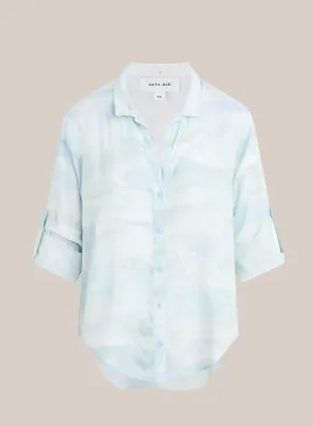 Capri Button Down Shirt - Waves Camo Print