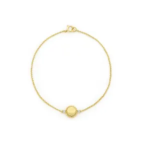 Caviar Gold 18K Gold Diamond Circle Bracelet