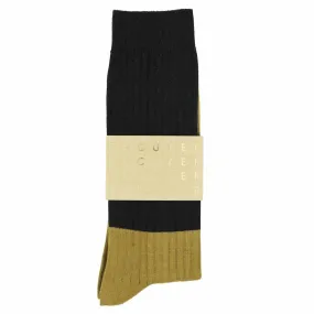 Colour Block Socks Black / Bronze