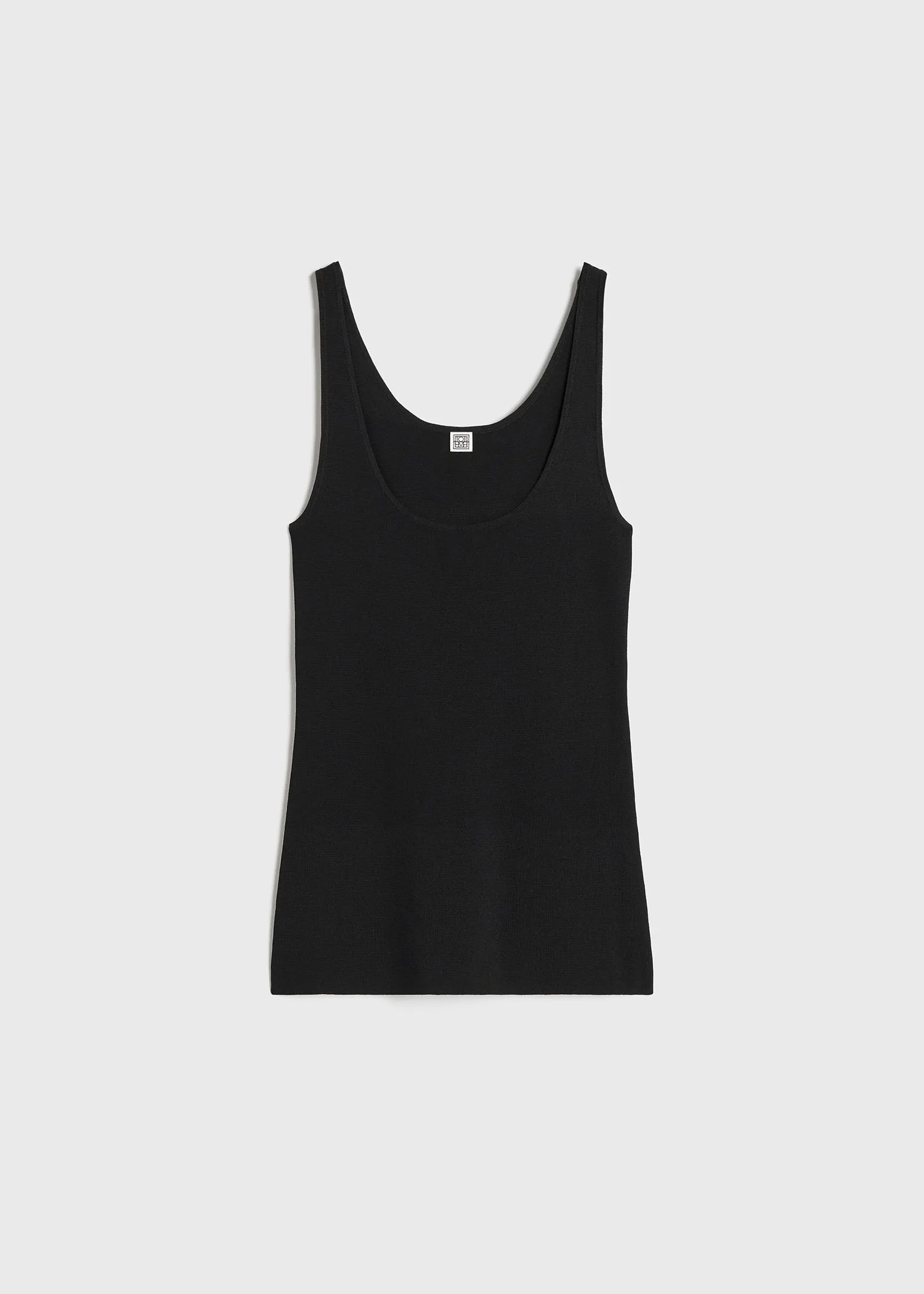 Compact knit tank black