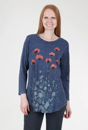 Confetti Mineral-Wash Tunic, Denim