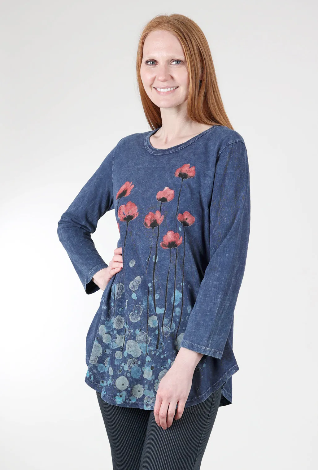 Confetti Mineral-Wash Tunic, Denim