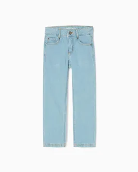 Cotton Jeans for Boys 'Straight Fit', Light Blue