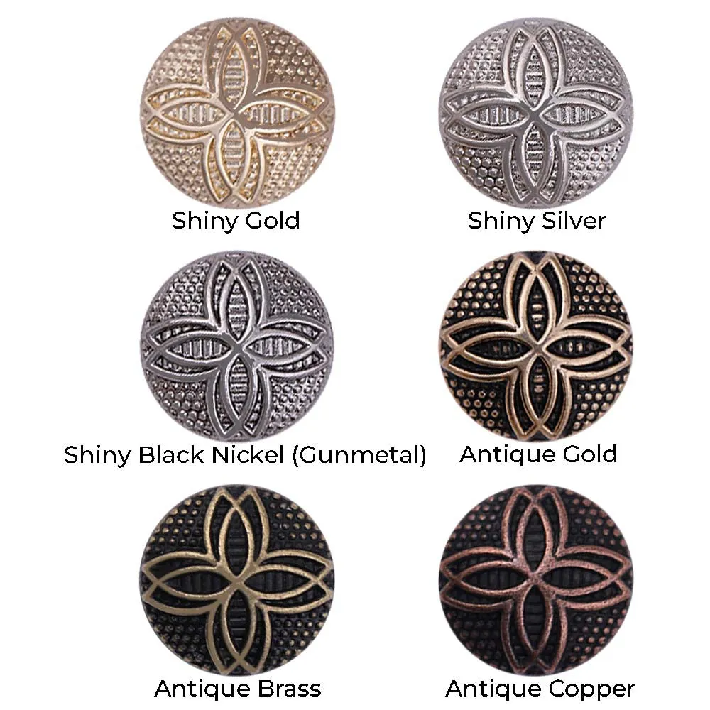 Designer Engraved Metal Buttons for Men/Women Kurta/Kurtis