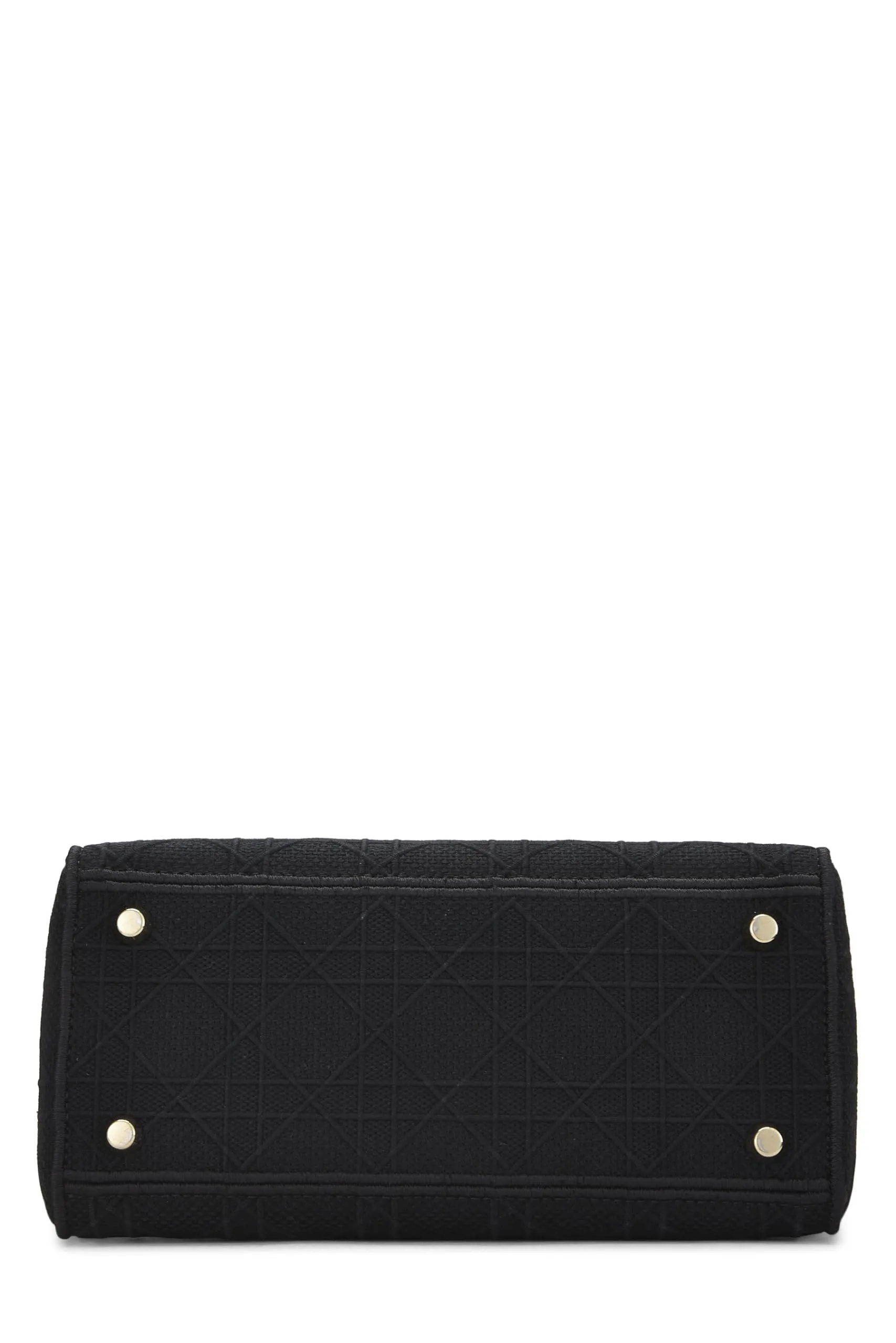 Dior,  Black Cannage Canvas Lady D-Lite Medium, Black