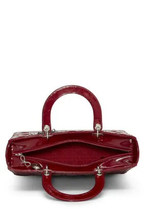 Dior,  Red Cannage Patent Leather Lady Dior Large, Red