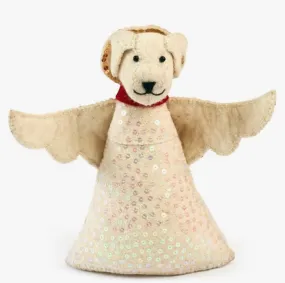 Dog Angel- Handmade Felt Tree Topper