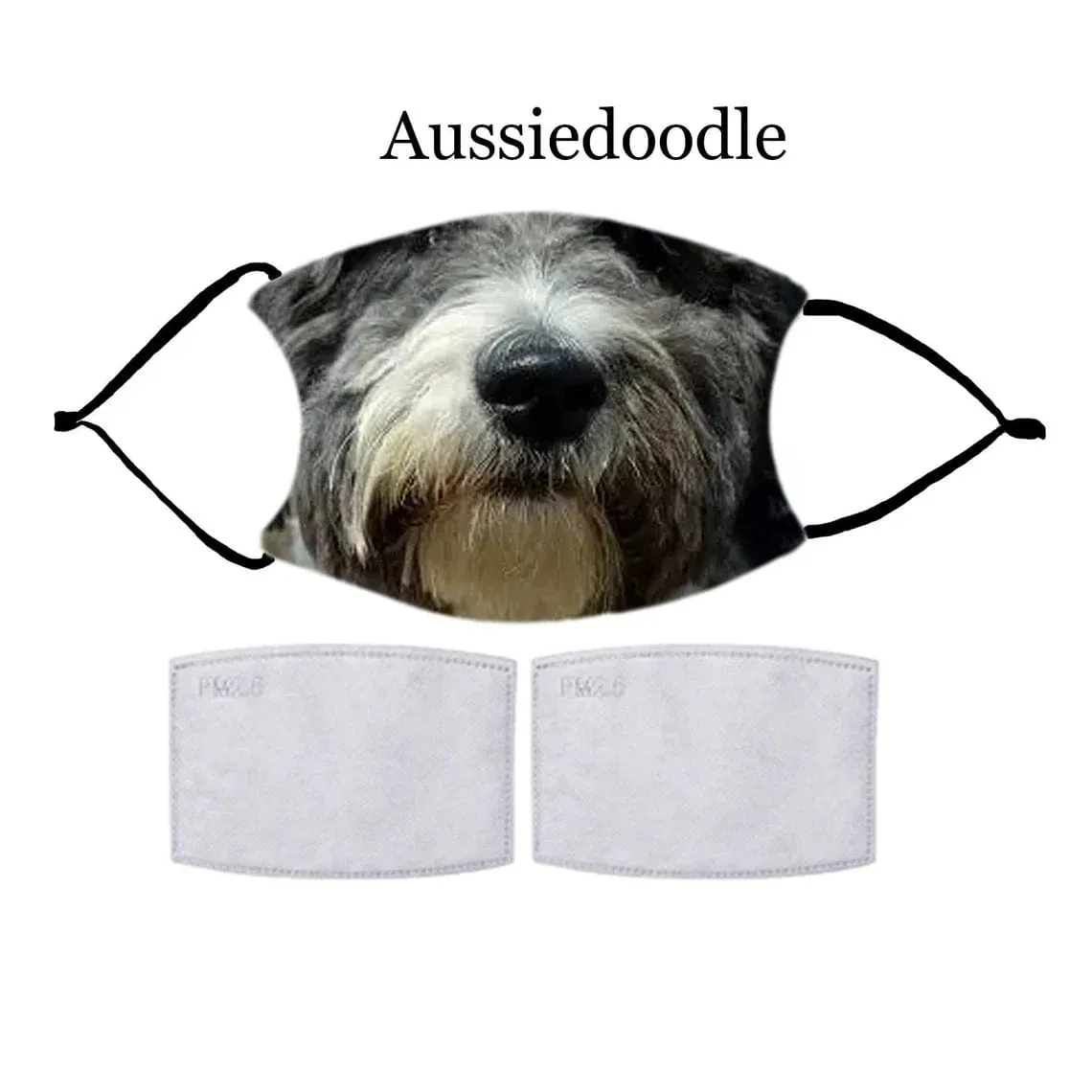 DOODLE DOG FACE Fashion Design Printed Reusable Face Mask collection (Includes 2 FREE filters)