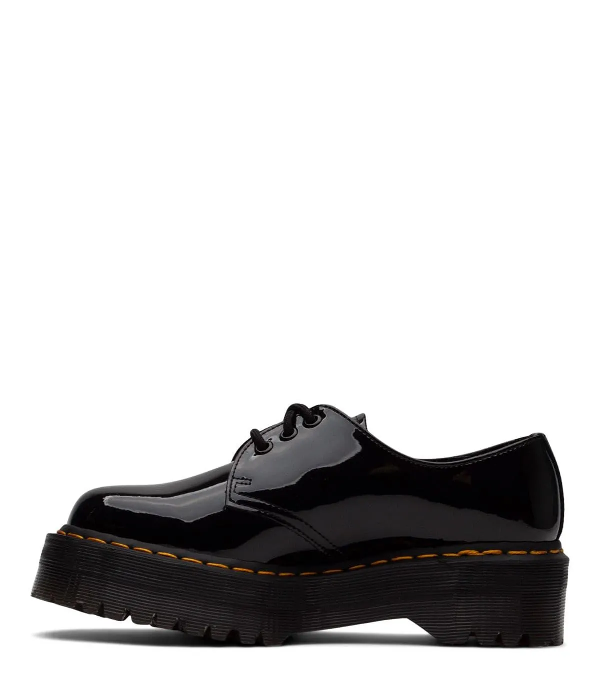 Dr. Martens 1461 Quad Patent Leather Platform Oxford Black