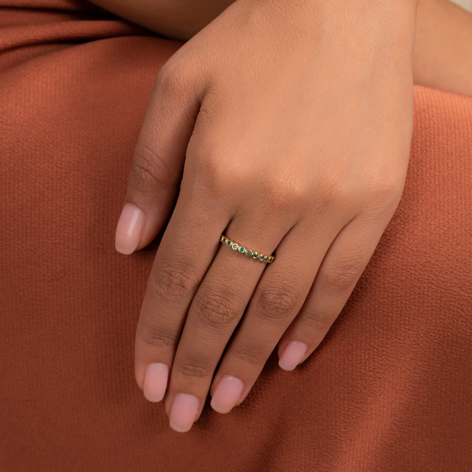 Emerald Half Eternity Ring, Arleth