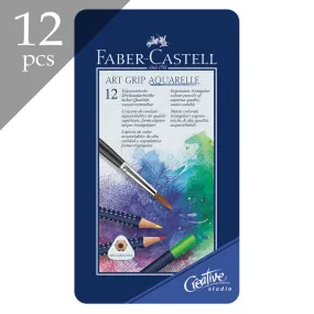 Faber-Castell Watercolour Pencil ART GRIP AQUARELLE (Tin of 12)