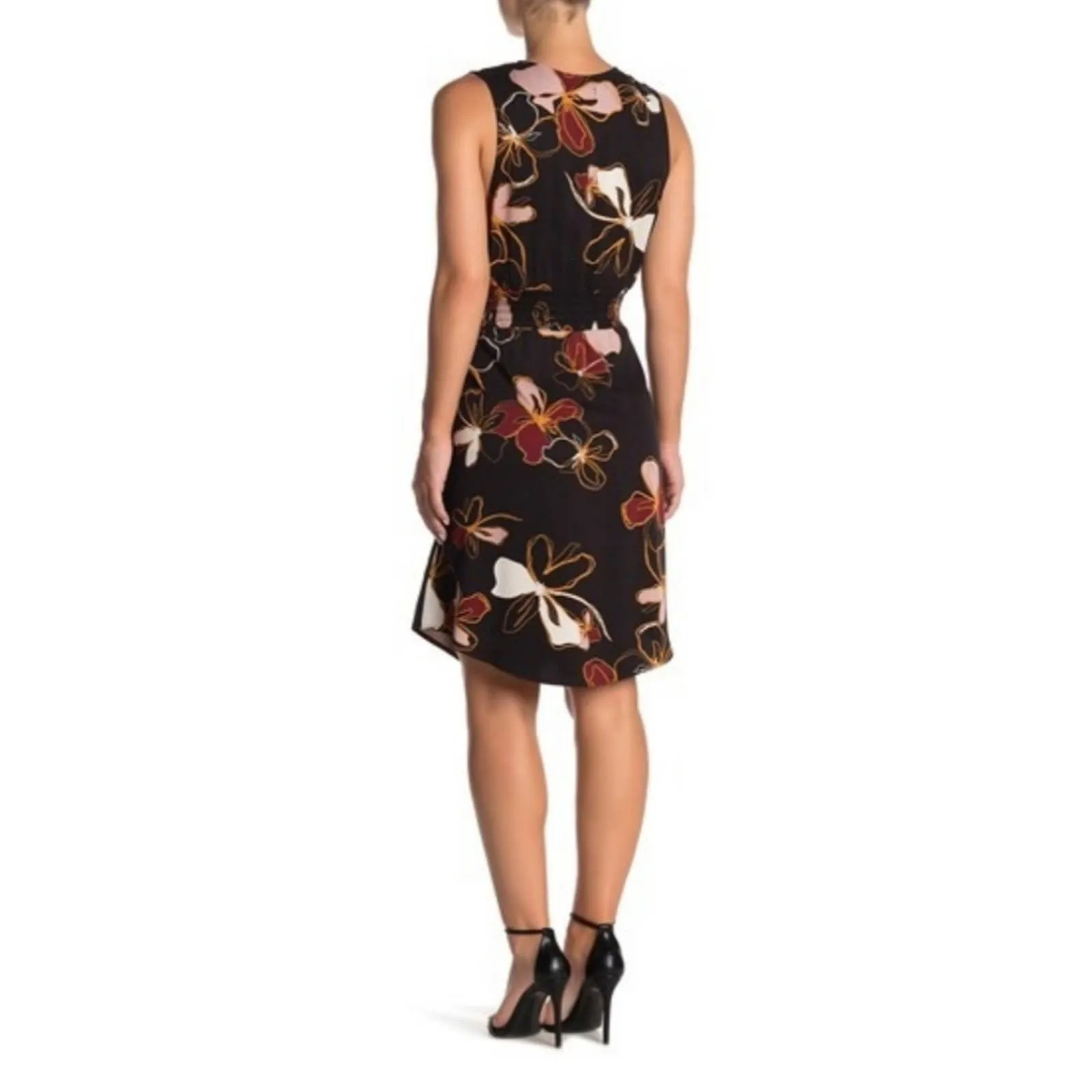 Fourteenth & Union Front Tie Floral Sleeveless Dress M