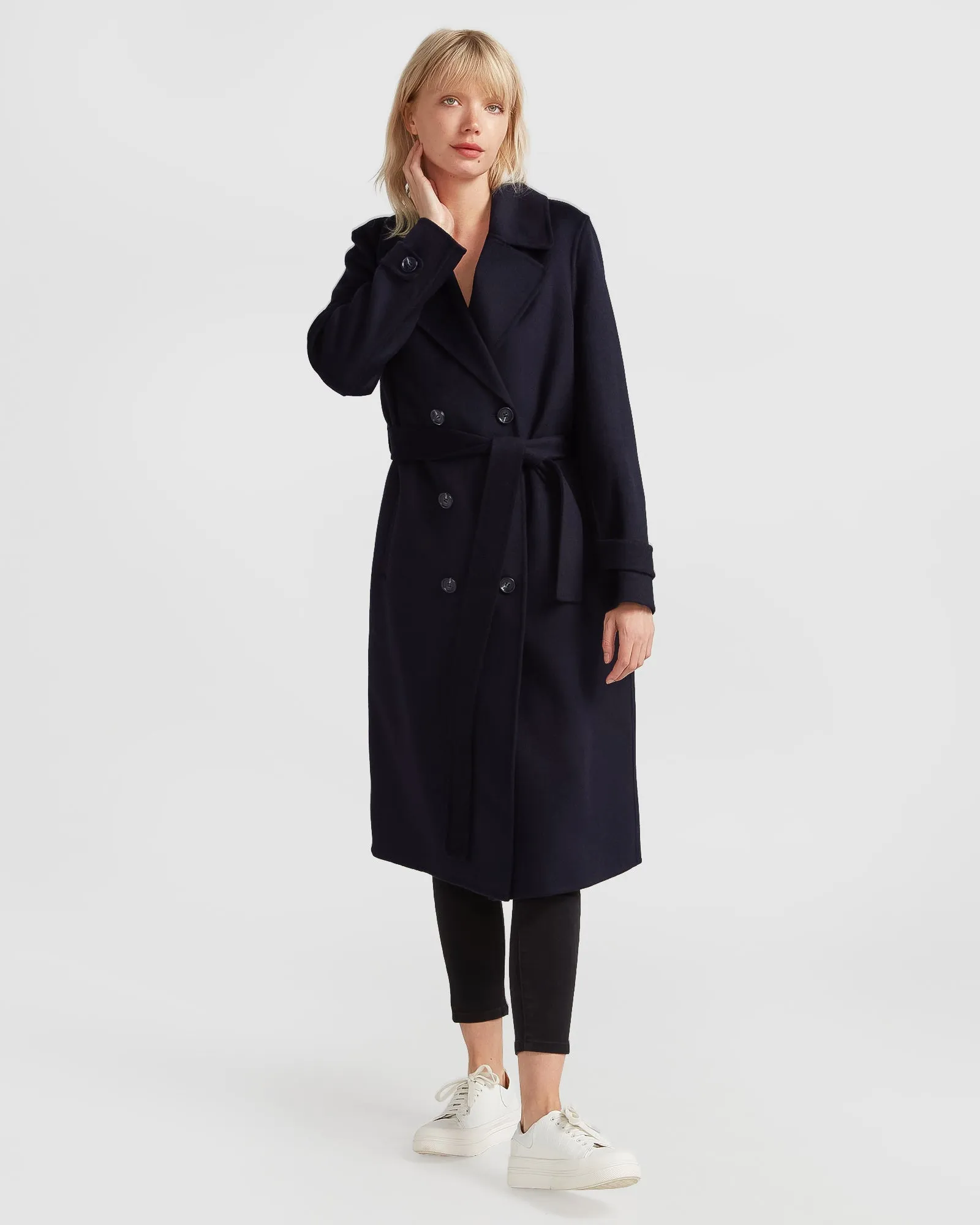 Front Runner Belted Coat - Navy