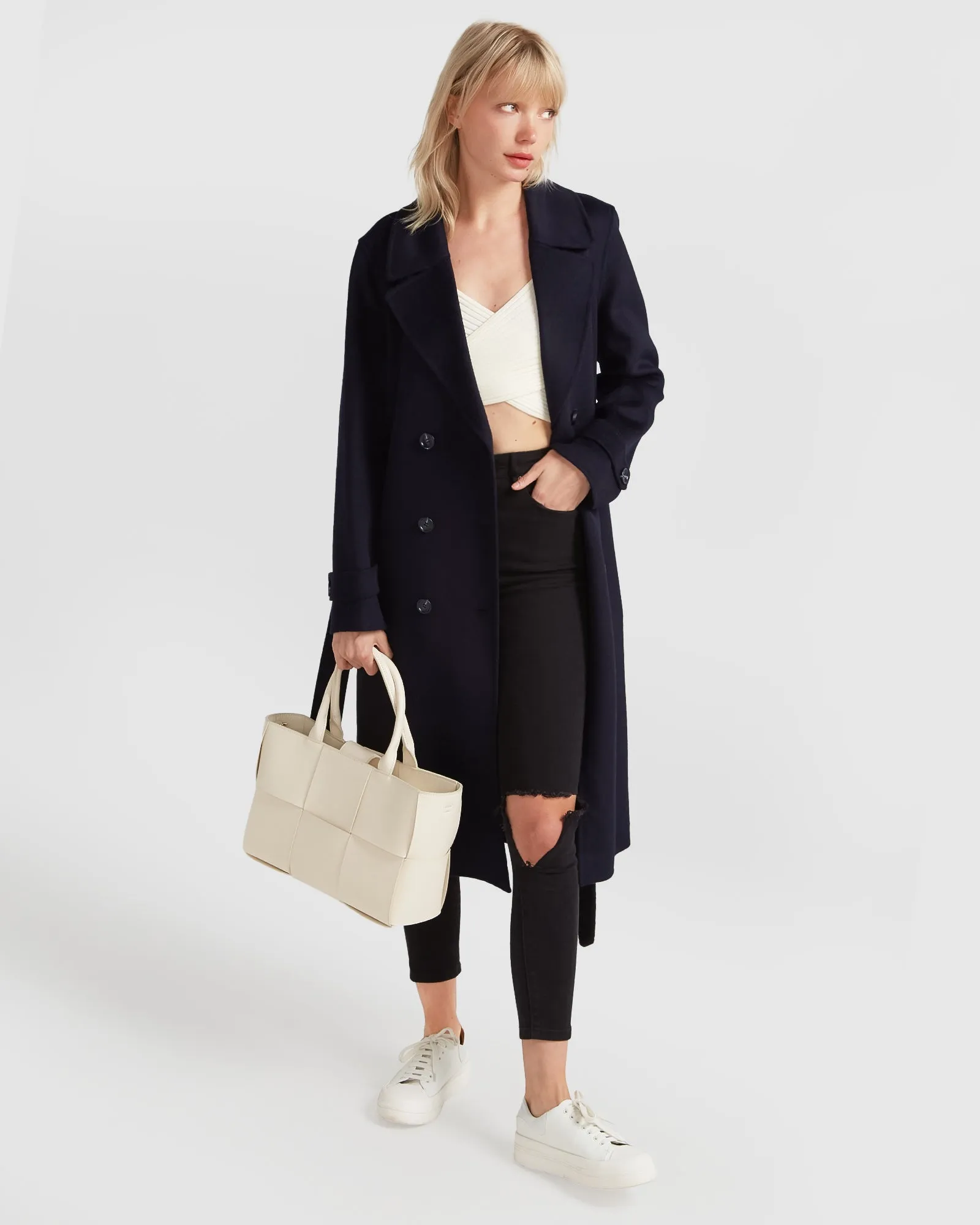 Front Runner Belted Coat - Navy