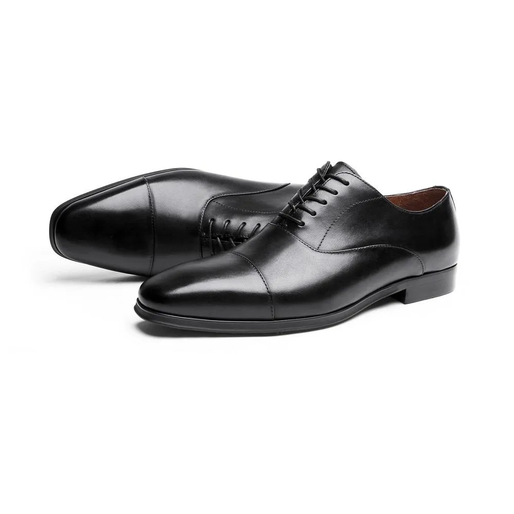 Genuine Leather Cap Toe Oxford shoes