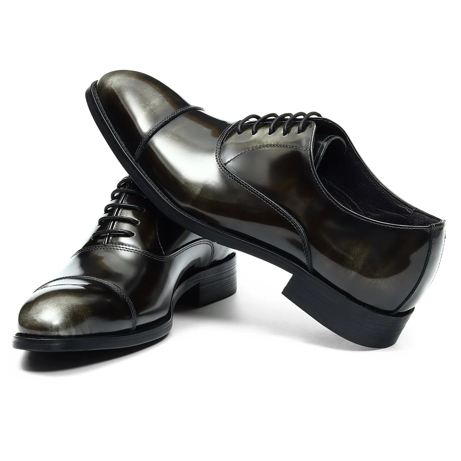 Glossy leather oxford shoes