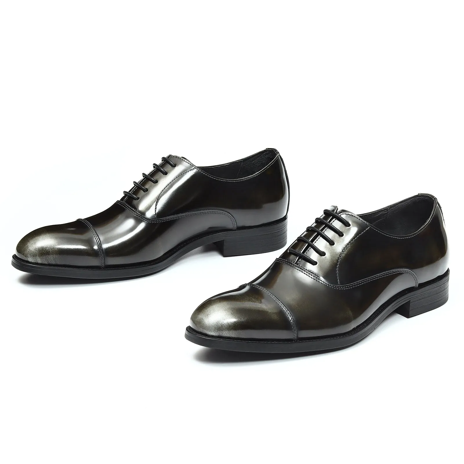 Glossy leather oxford shoes