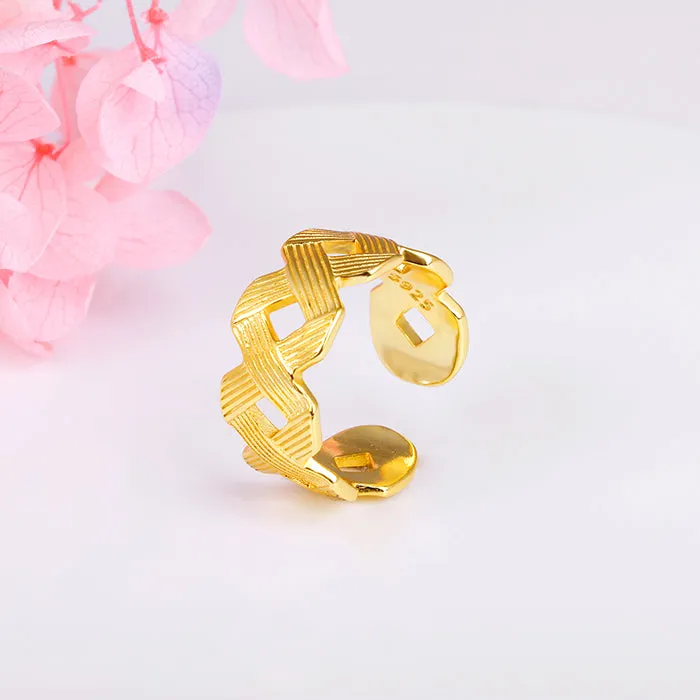 Golden Woven Together Ring