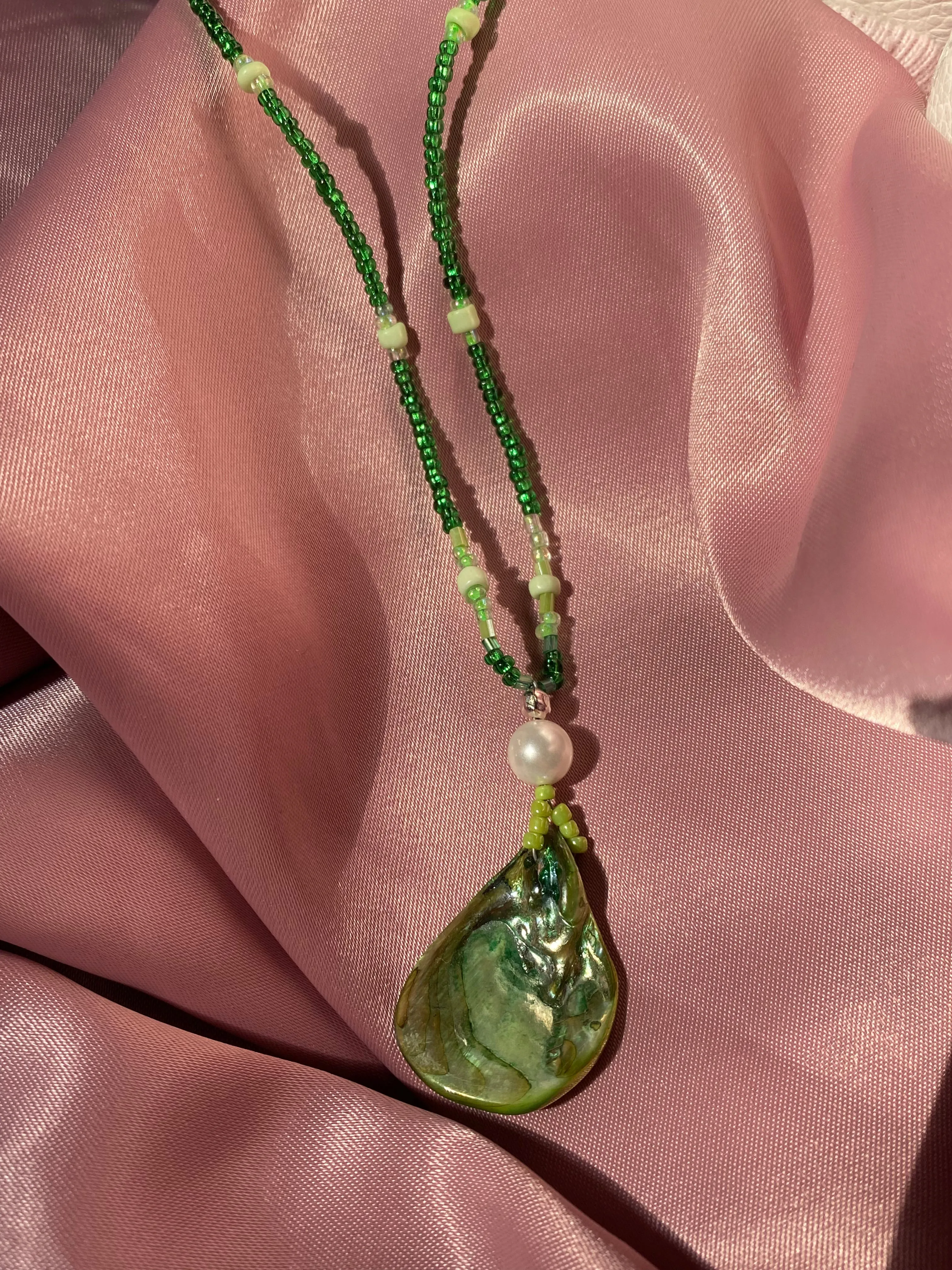 Green Pearl Necklace