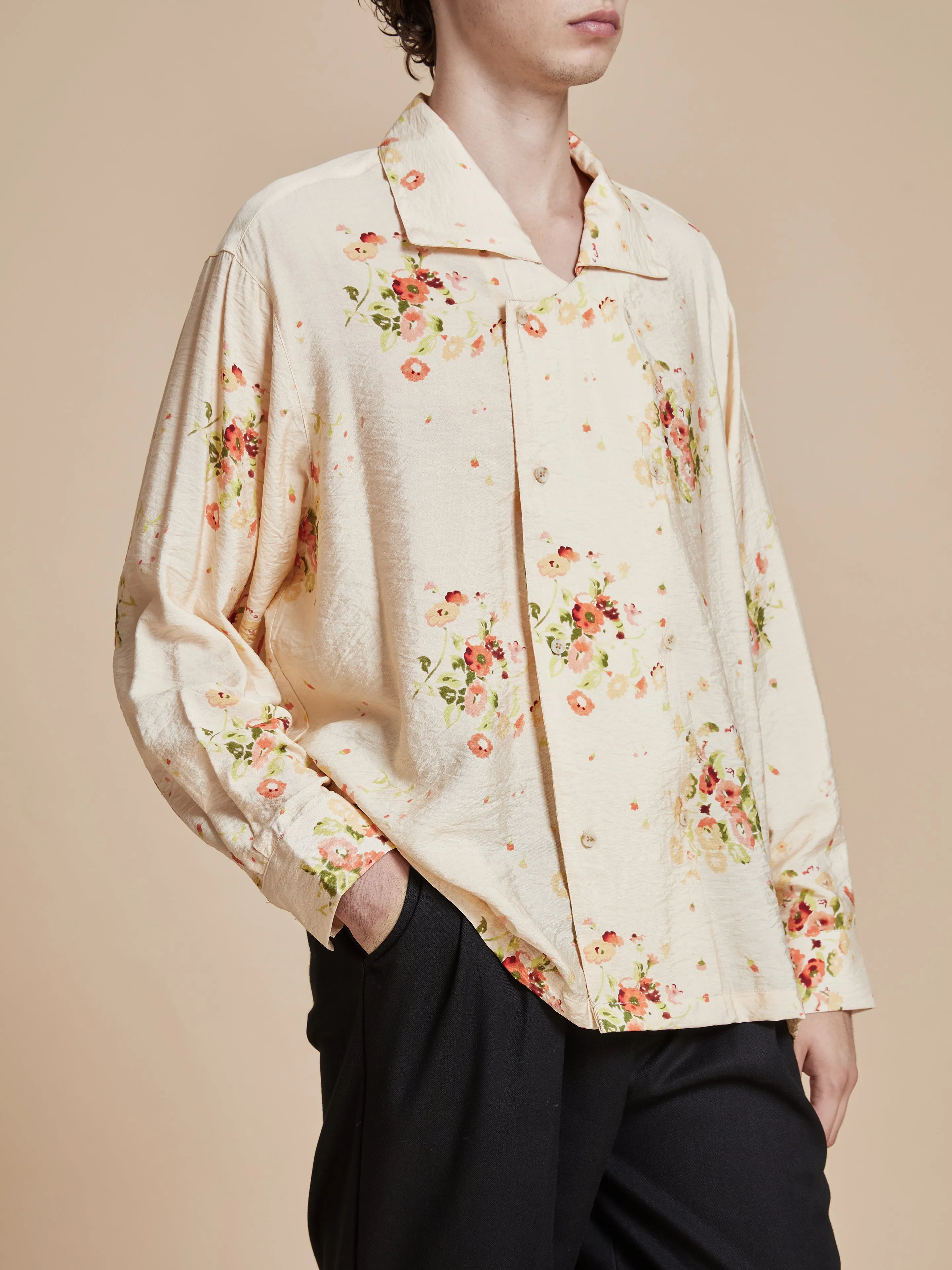 Kanhati Garden Long Sleeve Camp Shirt