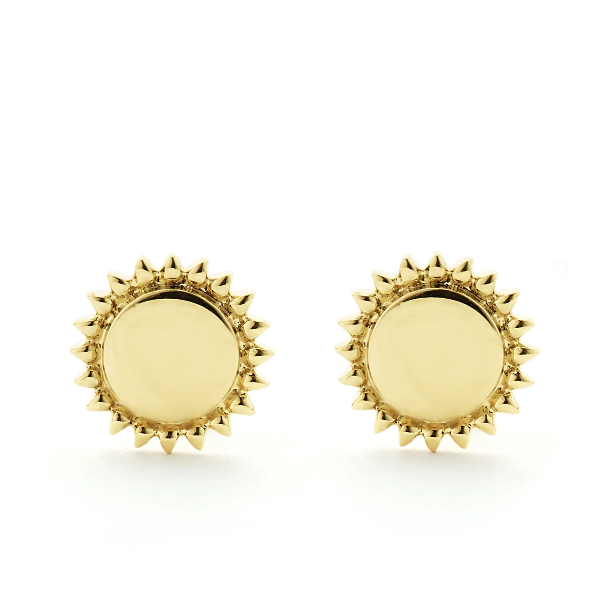 KSL 18K Gold Circle Stud Earrings