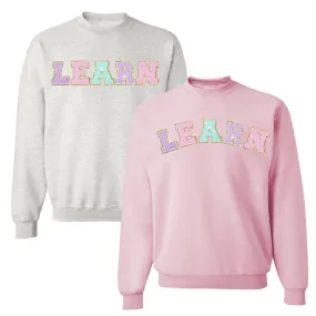 Learn Letter Patch Crewneck Sweatshirt