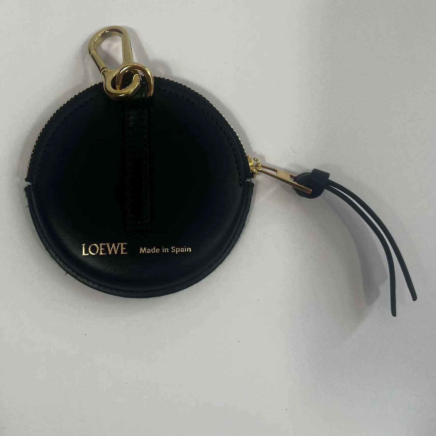 Loewe New £325 Black Logo Jacquard Cookie Charm Purse