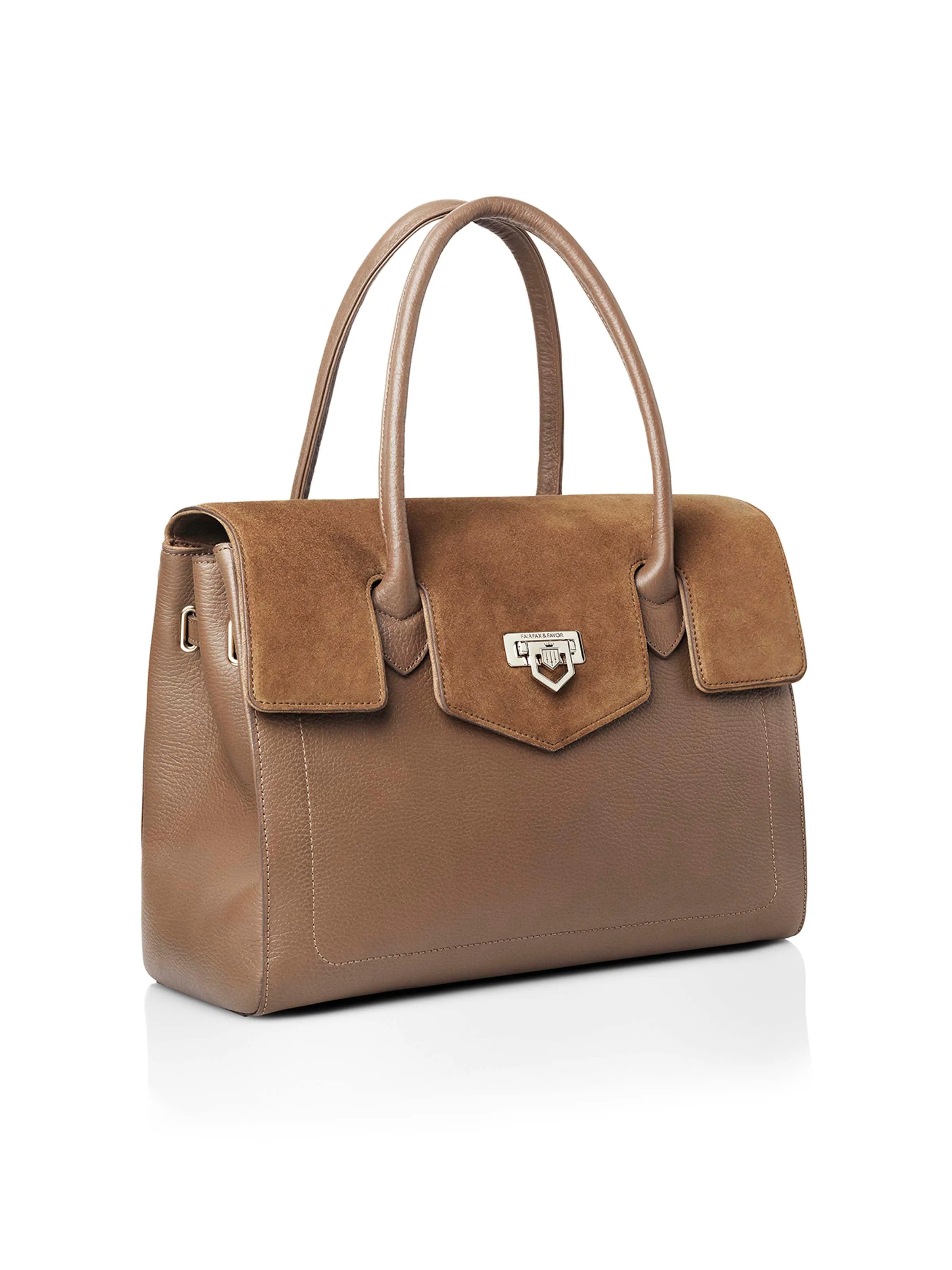 Loxley Shoulder Bag - Tan Suede