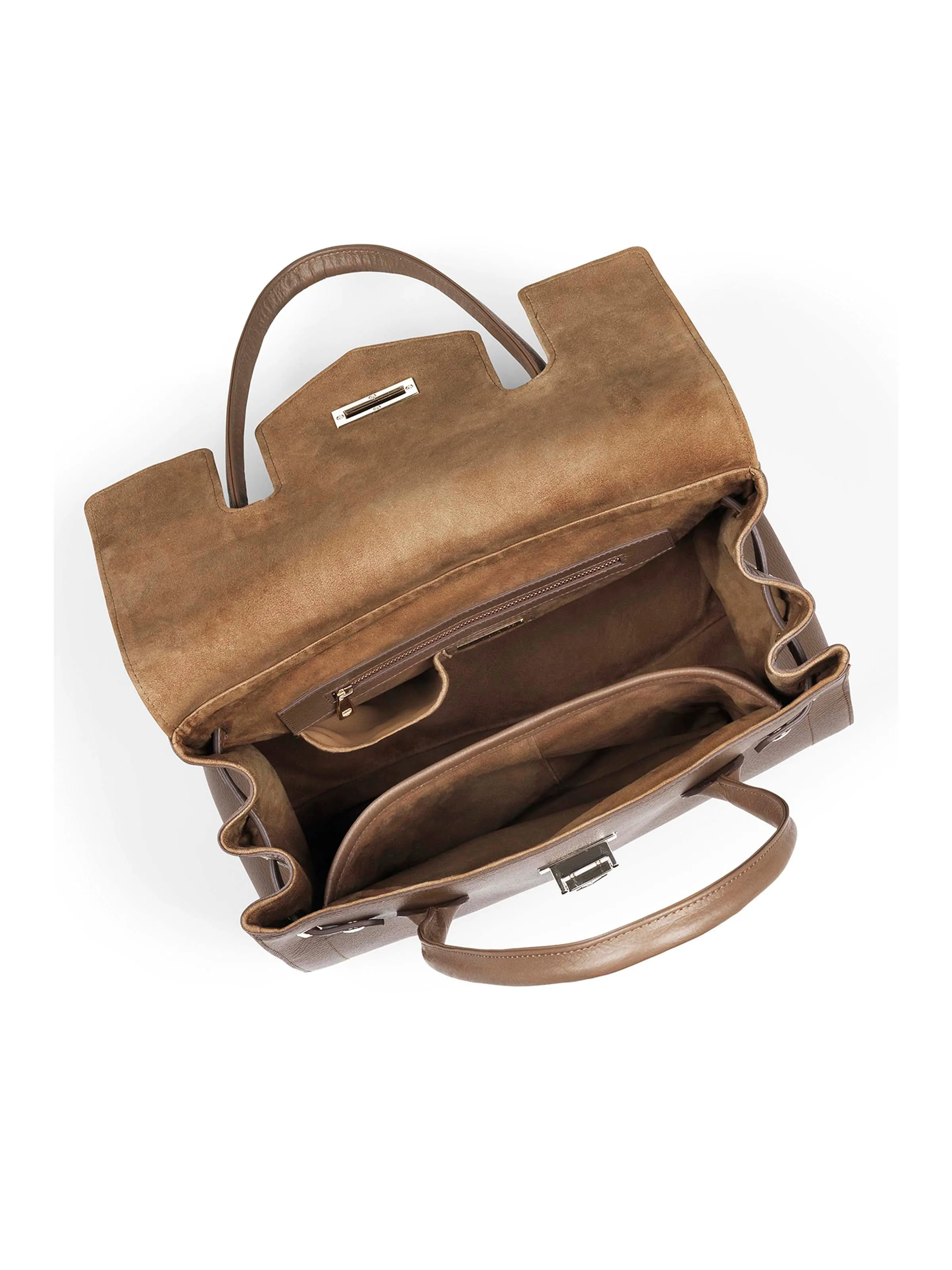 Loxley Shoulder Bag - Tan Suede