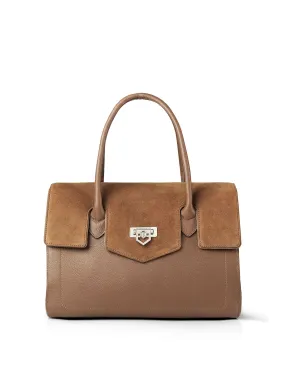 Loxley Shoulder Bag - Tan Suede