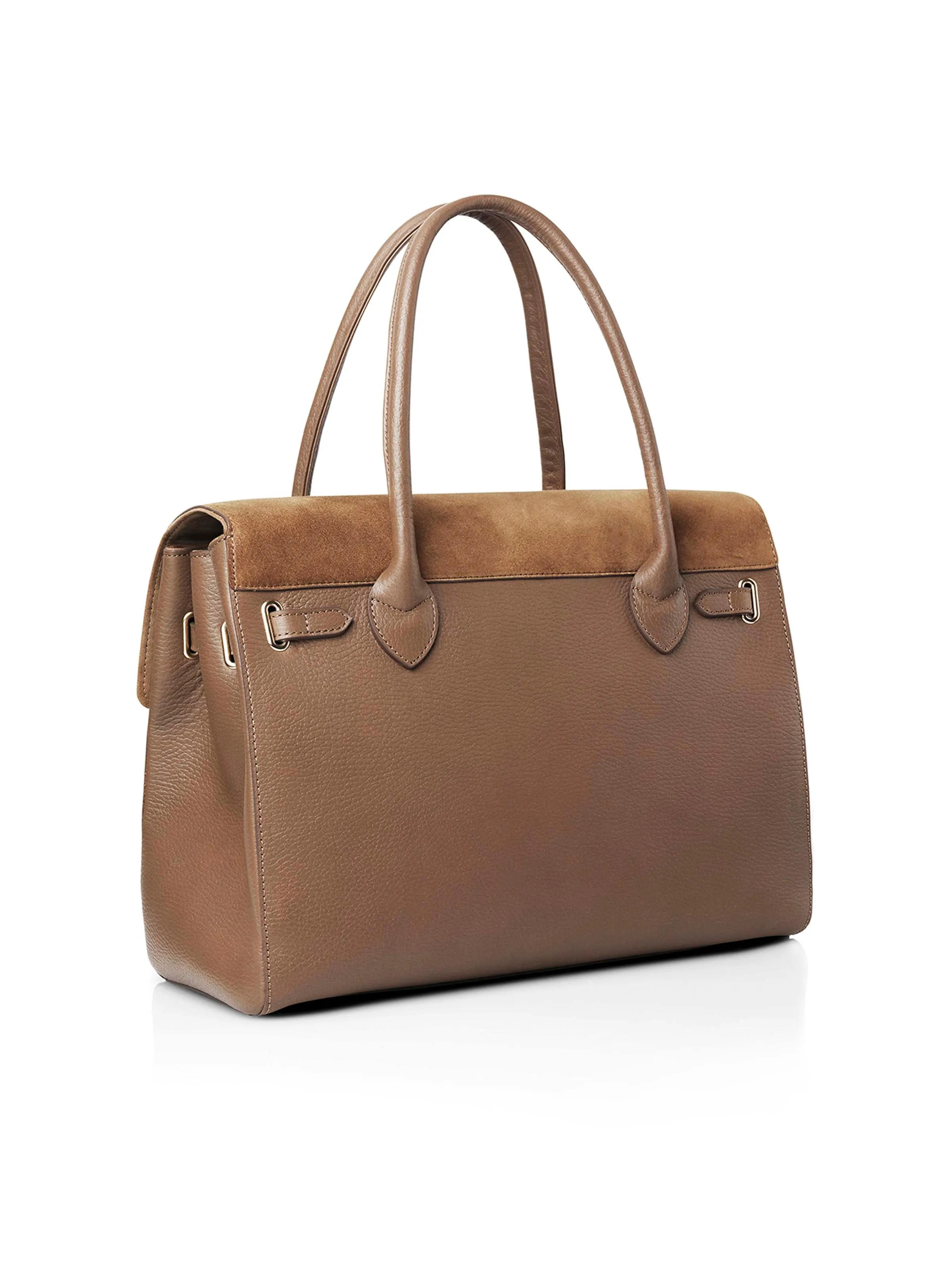 Loxley Shoulder Bag - Tan Suede