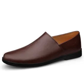 Men's Business Solid Leather Penny Loafers