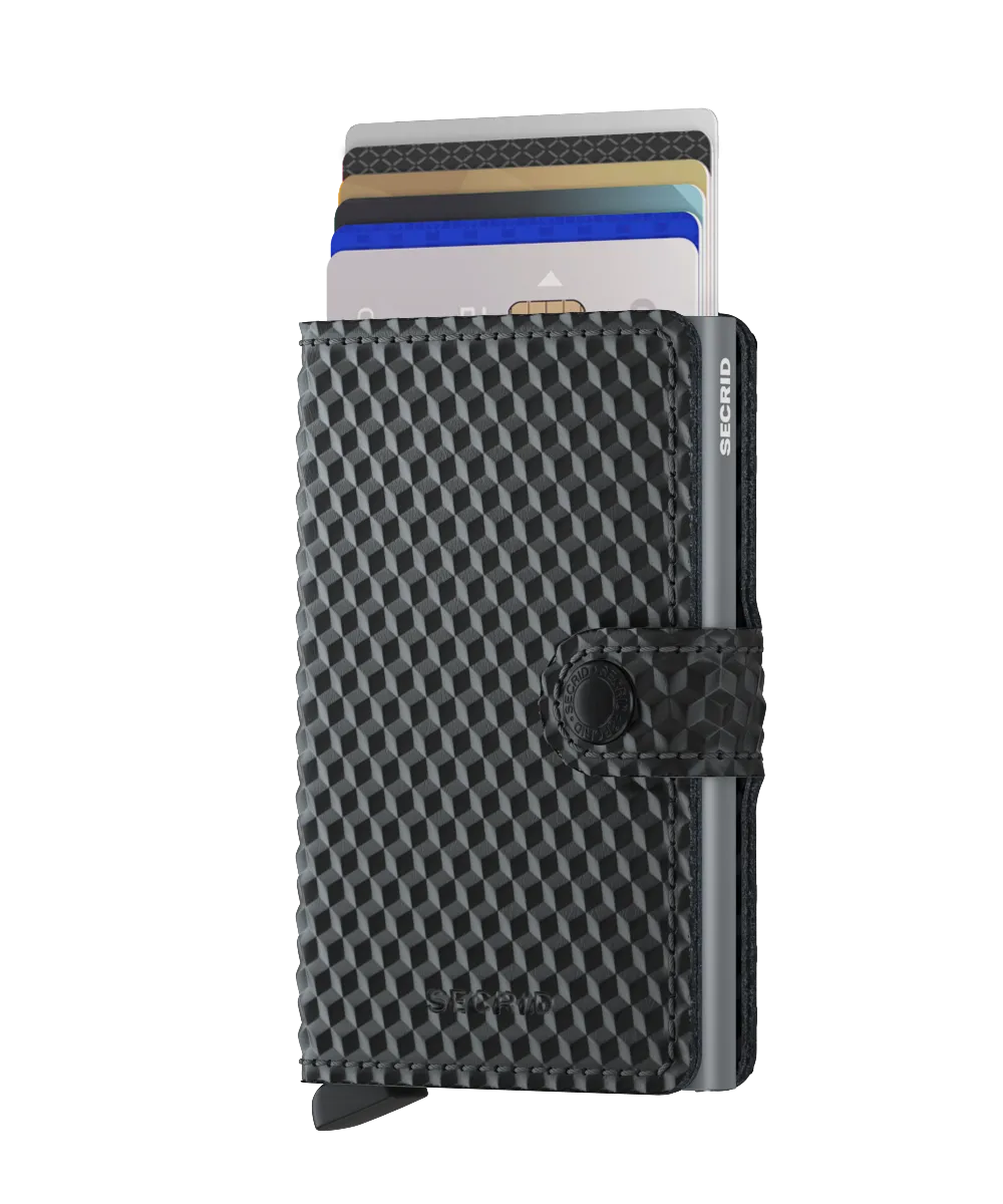 Mini Wallet Cubic, Black/Titanium