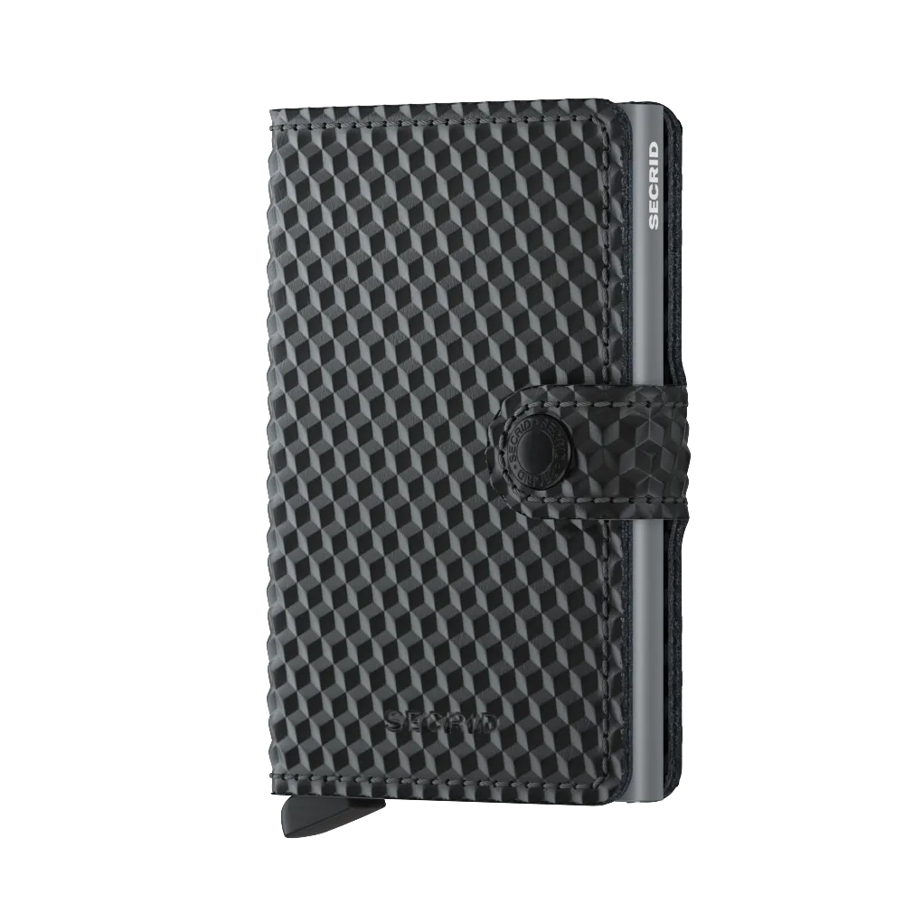 Mini Wallet Cubic, Black/Titanium