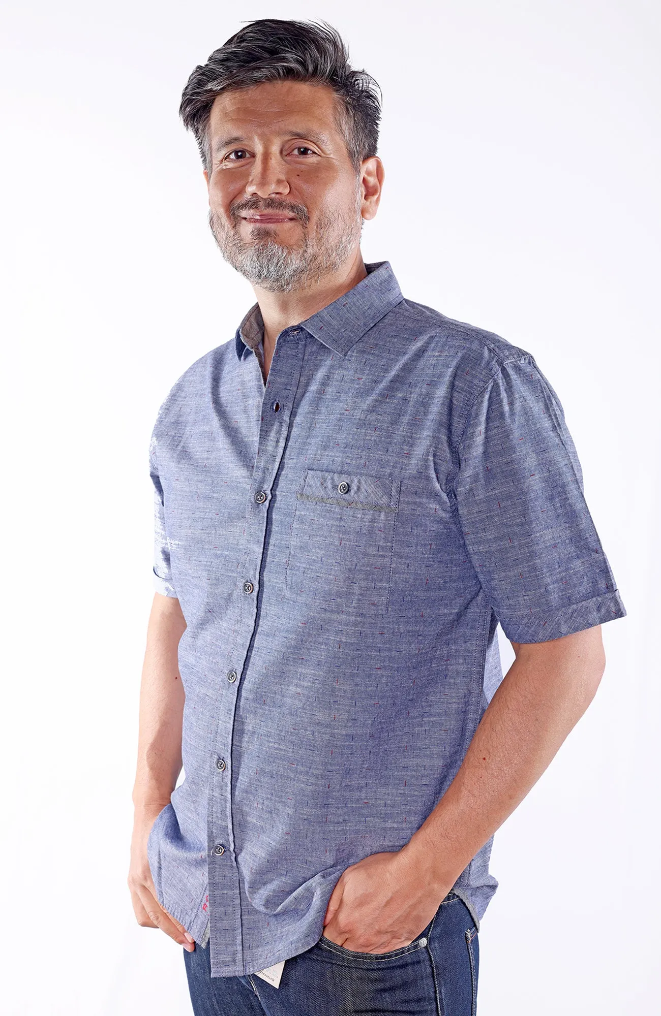 PAYTON | Short Sleeve Cotton Chambray Shirt