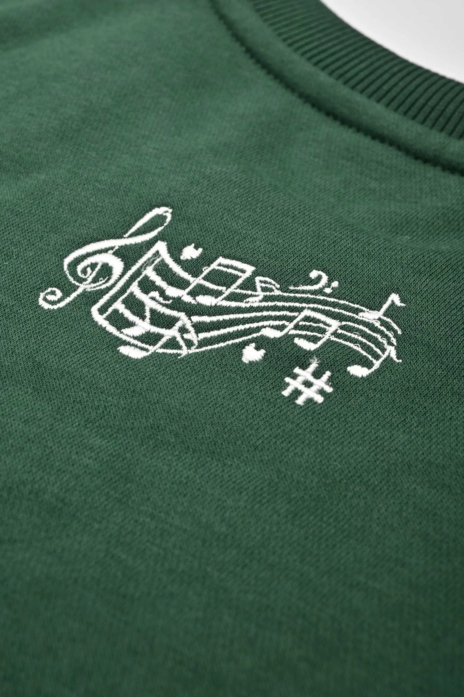 Polo Republica Men's Music Embroidered Fleece Sweat Shirt