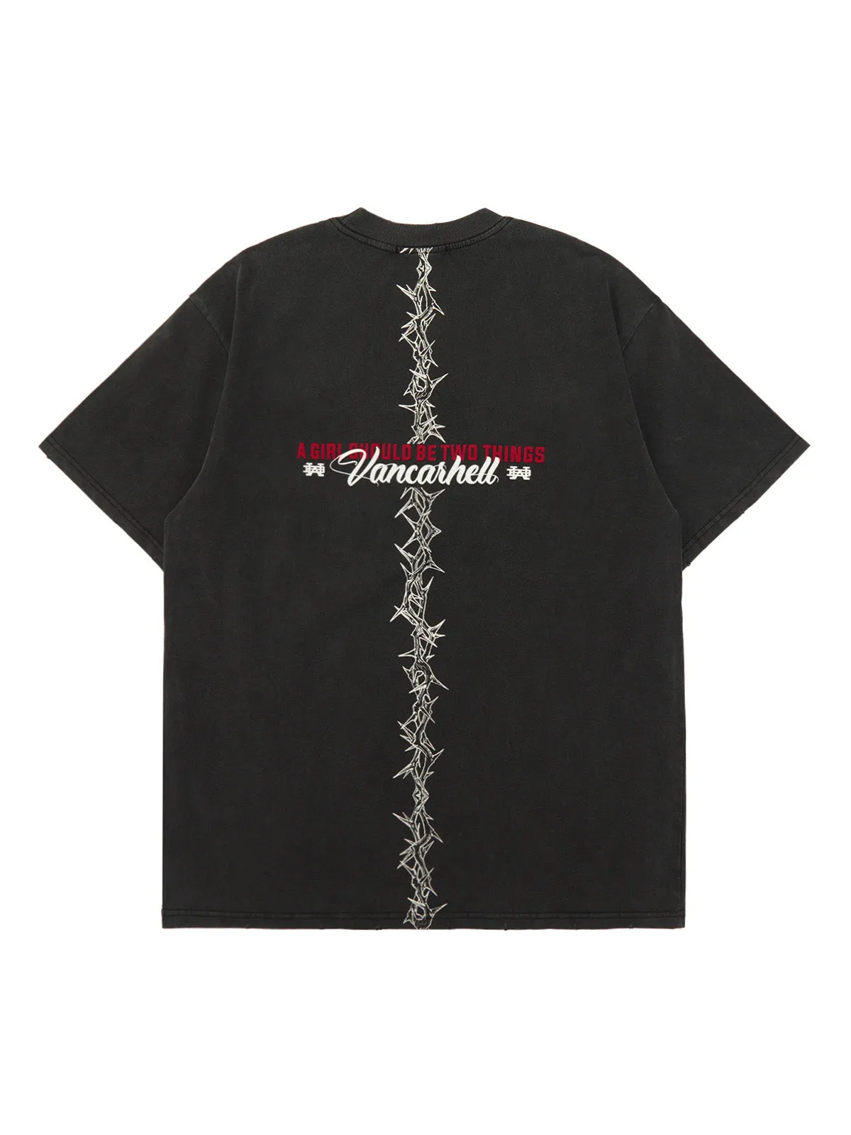 Thesupermade Street Thorn Letter Print T-shirt