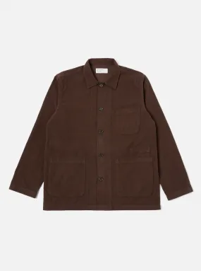 Universal Works Bakers Overshirt in Brown Fine Cord