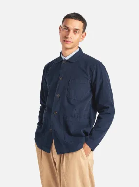 Universal Works Bakers Overshirt in Navy Fine Cord